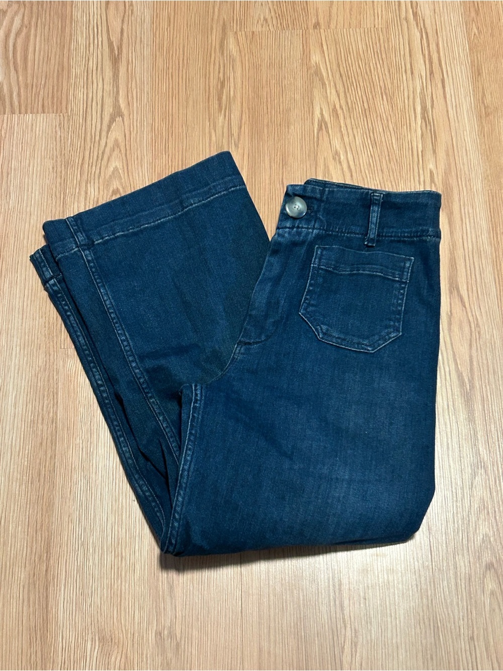 Anthropologie Pilcro Wide Leg Jeans Size 24 Petite Crop Denim Women’s